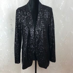 Banana Republic Black Sequin Jacket Size 4